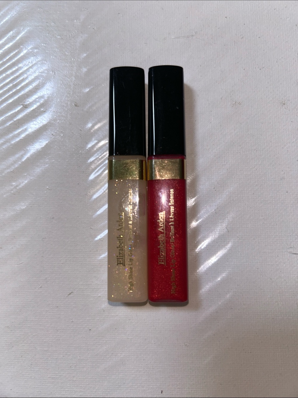 NWT Elizabeth Arden Gold Makeup Palette with Red Gloss & Red Croc Bag - Picture 11 of 15